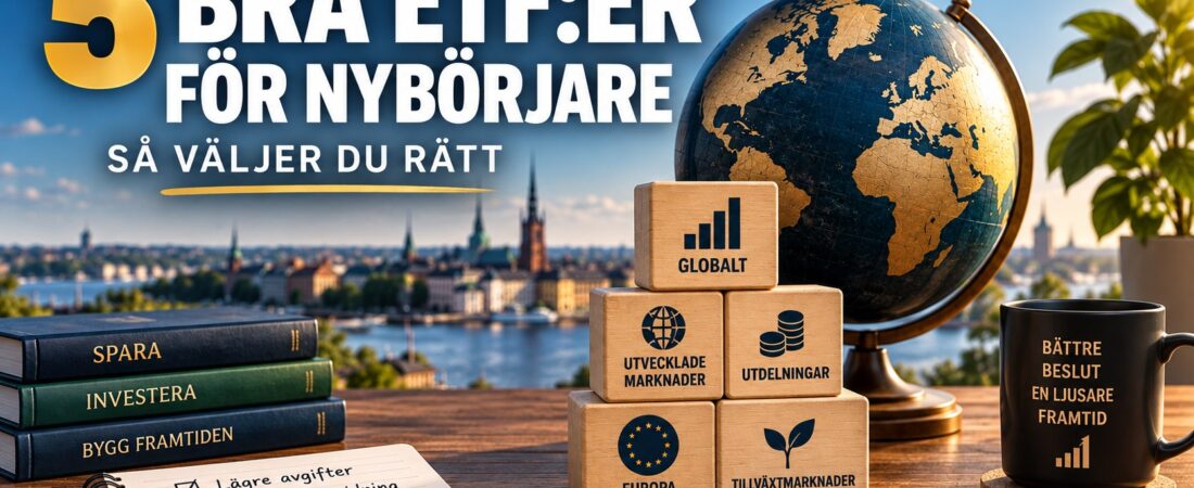 5 bra ETF:er för nybörjare, så väljer du rätt