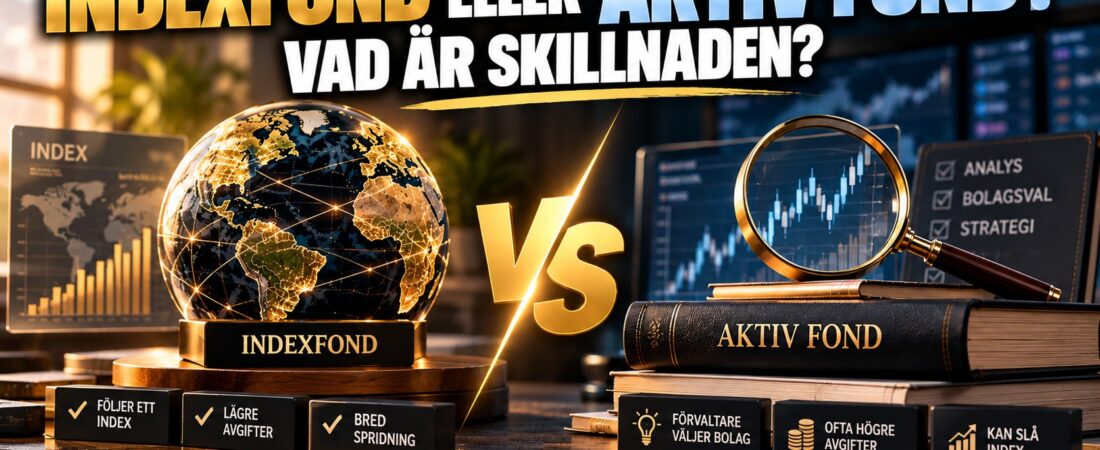 Indexfond eller aktiv fond? Vad är skillnaden och vad ska man välja?