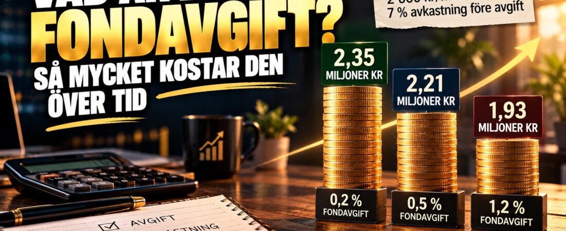 Vad är en fondavgift? Så mycket kostar avgiften över tid