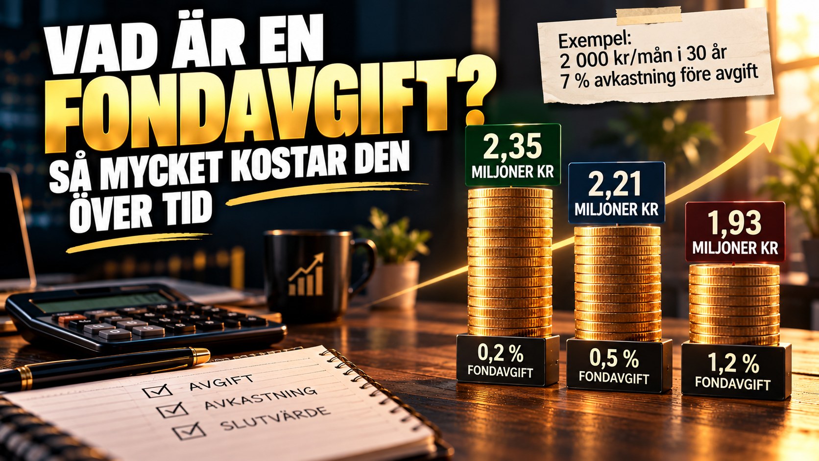 Vad är en fondavgift? Så mycket kostar avgiften över tid