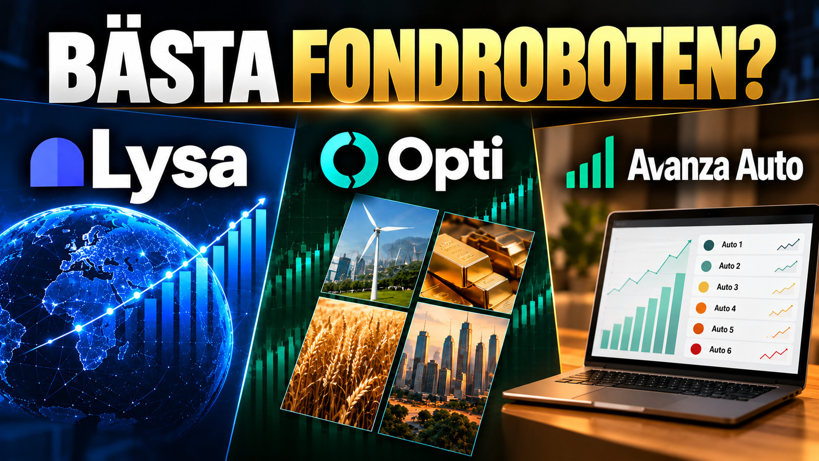 Bästa fondroboten, Lysa, Opti eller Avanza Auto?