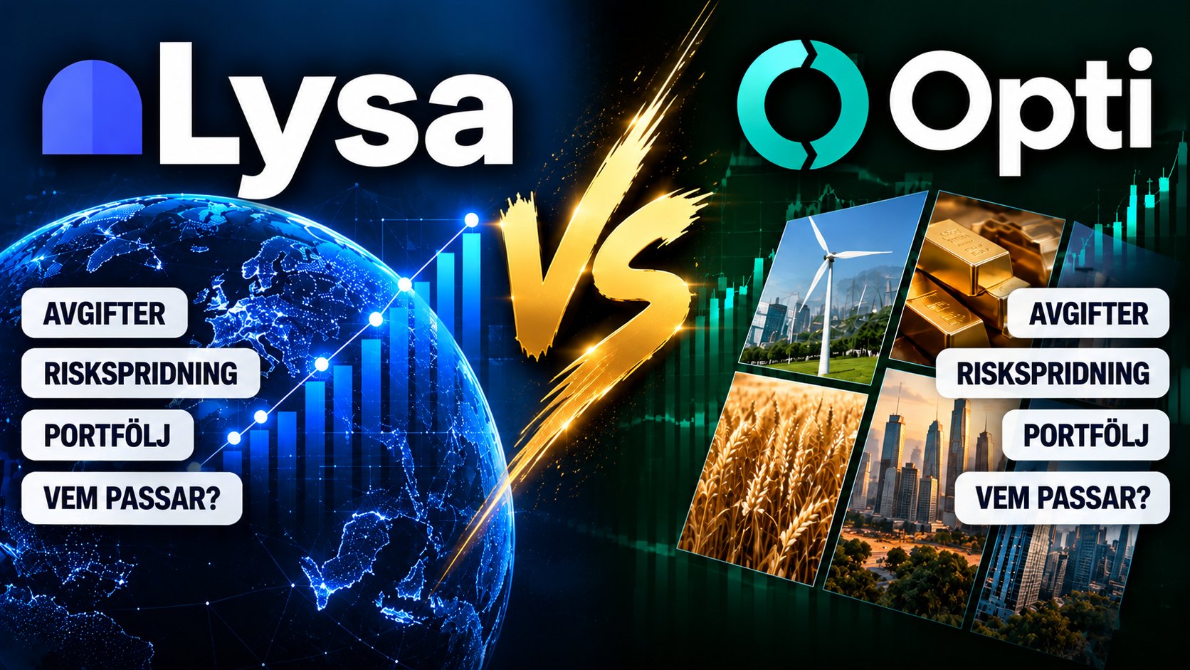 Lysa vs Opti – avgifter, riskspridning och vem de passar