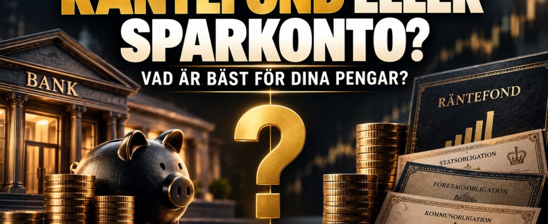 Räntefond eller sparkonto – vad är bäst för dina pengar?
